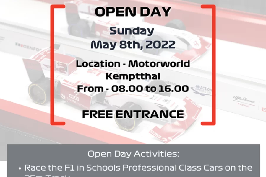 Free Entrance Open Day F1 in Schools